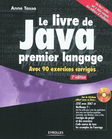 Couverture de Le livre de Java premier langage : avec 90 exercices corrigés