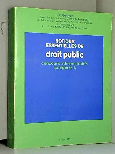 Notions essentielles de droit public