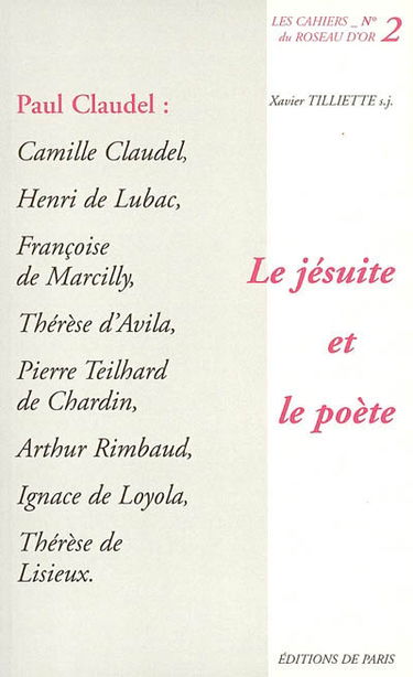 Le jésuite et le poète : éloge jubilaire à Paul Claudel
