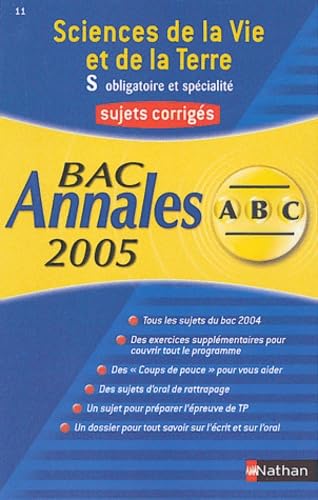 Sciences de la vie et de la Terre, S obligatoire et spécialité : corrigés