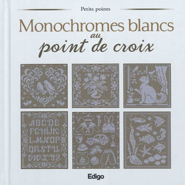 Monochromes blancs au point de croix
