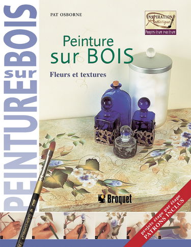 Peinture sur bois: Fleurs et textures