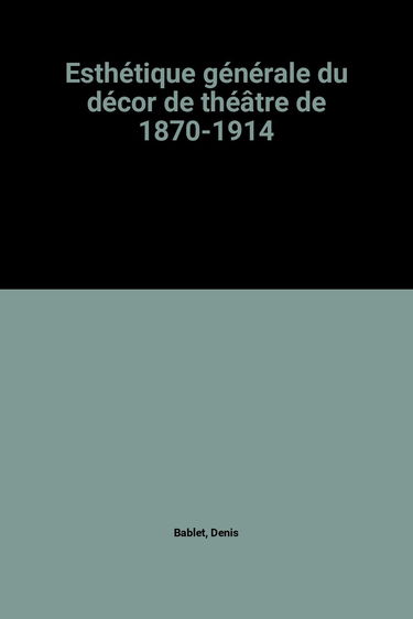 Esthetique du decor du theatre
