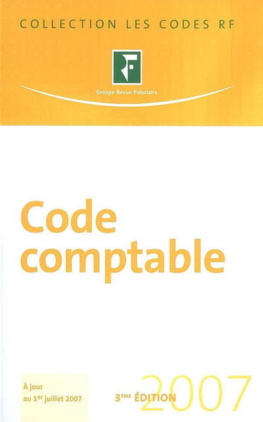 Code comptable 2007 : à jour au 1er juillet 2007