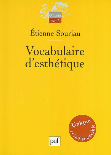 Vocabulaire d'esthétique