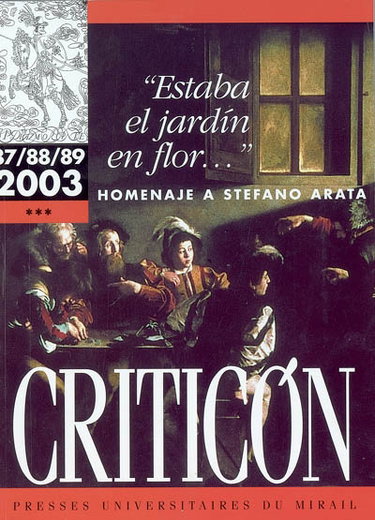 Couverture de Criticon, n° 87-89. Estaba el jardin en flor : homenaje a Stefano Arata