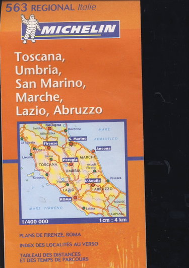 Couverture de Carte routière : Toscana, Umbria, Lazio, Marche, Abruzzo, Republica di San Marino, N° 11563 (en italien)