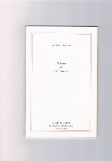 Couverture de Poèmes de la traversée