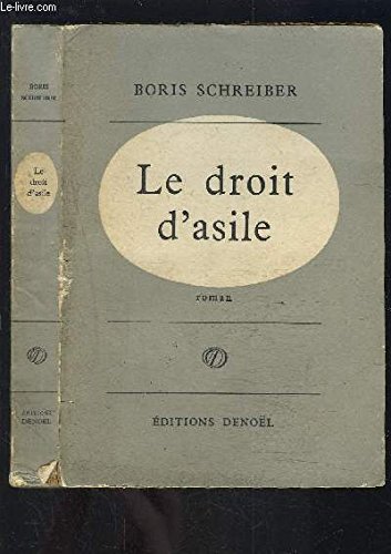 Couverture de LE DROIT D ASILE