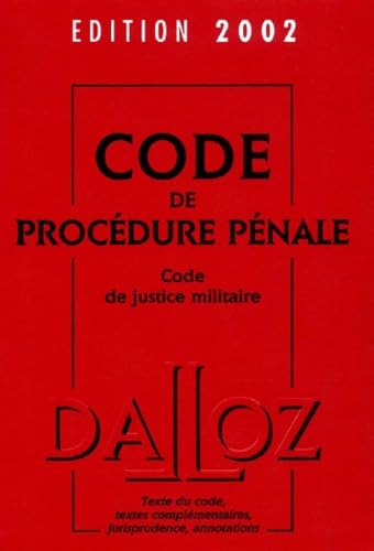 Code de procédure pénale, édition 2002
