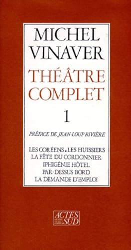 Théâtre complet. Vol. 1