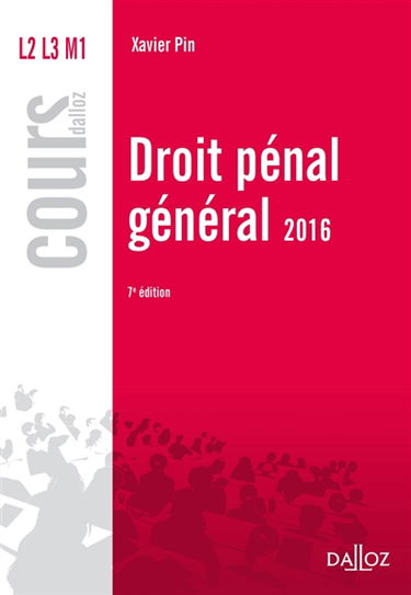 Droit pénal général : 2016