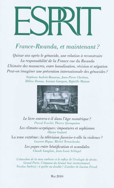 Esprit, n° 364. France-Rwanda, et maintenant ?