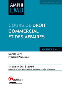 Cours de droit commercial et des affaires : 2015-2016