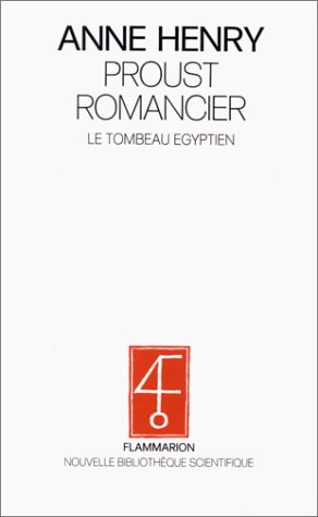 Couverture de Proust romancier : le tombeau égyptien