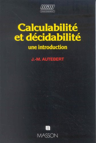 Couverture de Calculabilité et décidabilité : une introduction
