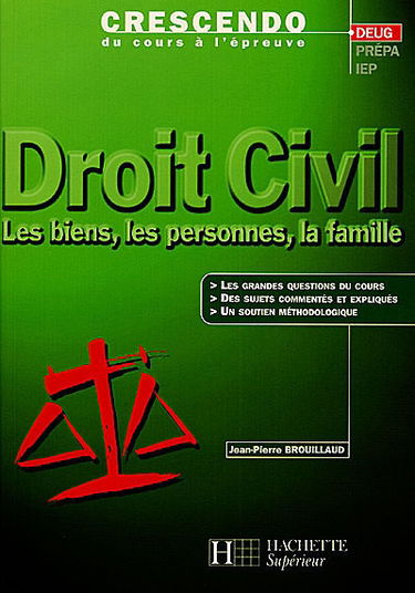 Droit civil : les biens, les personnes, la famille