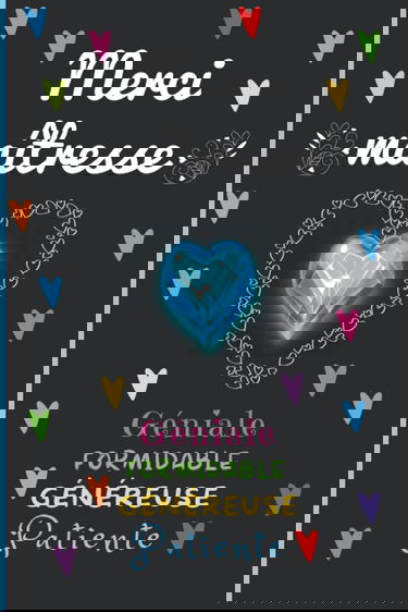 Merci maitresse: Carnet de notes cadeau personnalisé à offrir à sa maîtresse - livre ligné à compléter avec pages dédiées aux photos souvenirs - ... papier qualité crème, couverture aspect mat.