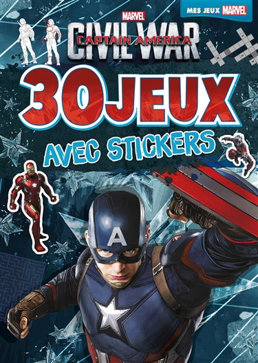 Couverture de Captain America, civil war : 30 jeux avec stickers
