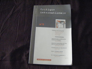 La critique internationale, numéro 9