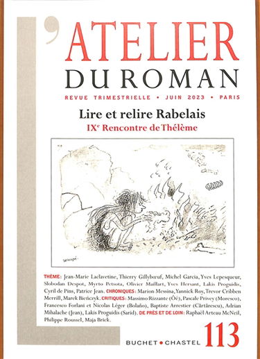 Atelier du roman (L'), n° 113. Lire et relire Rabelais