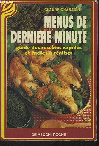 Menus de dernière minute