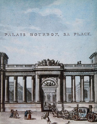 Le Faubourg Saint Germain. Palais Bourbon, sa place.