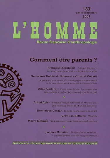 Homme (L'), n° 183. Comment être parents ?