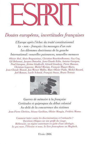 Esprit, n° 322. Doutes européens, incertitudes françaises