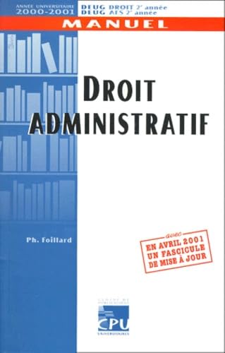 Droit administratif, 2000-2001