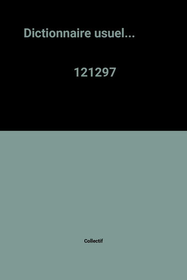 Dictionnaire usuel