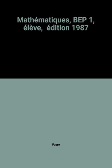 Mathématiques commerciales : B.E.P.1