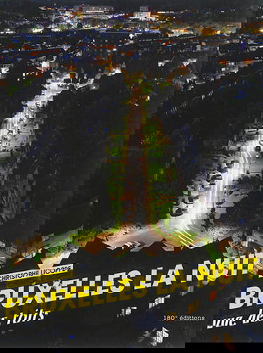 Bruxelles la nuit vue des toits. Brussel bij nacht, van op de daken. Brussels at night, seen from the rooftops