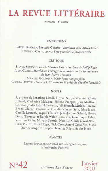 Revue littéraire (La), n° 42