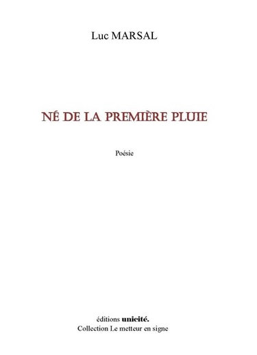 Couverture de Né de la première pluie
