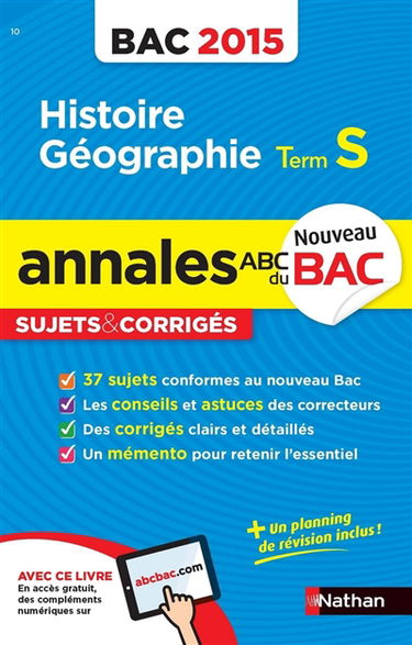 Histoire géographie, terminale S : bac 2015