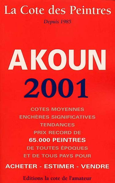 La cote des peintres, 2001
