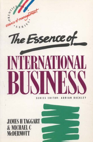 Couverture de Essence of International Business, The par James H. Taggart