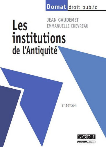 Couverture de Les institutions de l'Antiquité