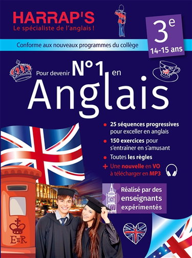 Couverture de Pour devenir n° 1 en anglais 3e, 14-15 ans : conforme aux nouveaux programmes du collège