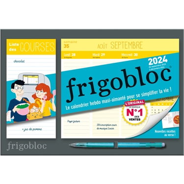Couverture de Mini Frigobloc Hebdomadaire 2024-Calendrier d'organisation familiale/ sem (sept. 2023-dec 2024)