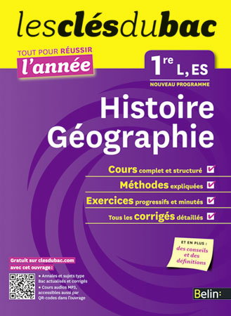 Histoire géographie 1re L, ES : nouveau programme