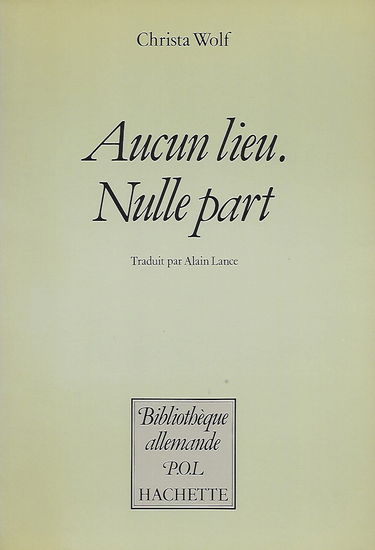 Aucun lieu, nulle part (Bibliothèque allemande)