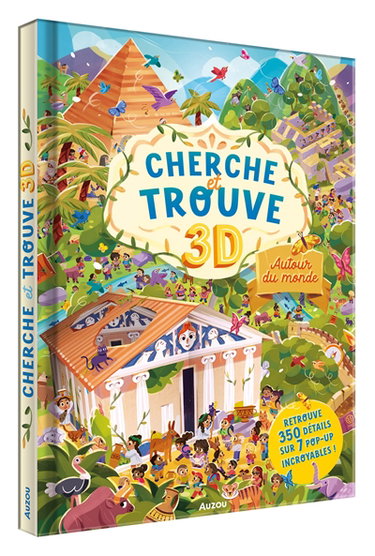 Couverture de Cherche et trouve 3D : autour du monde