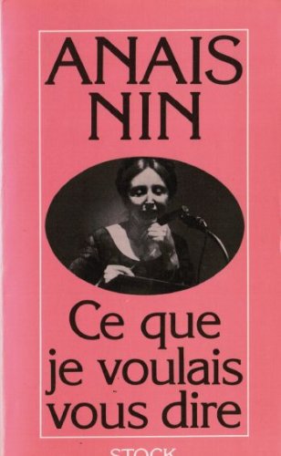 Couverture de Ce que je voulais vous dire