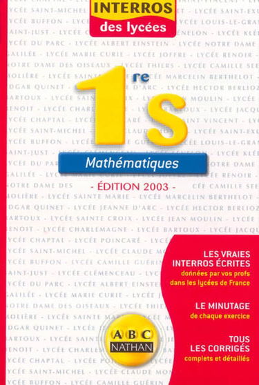 Mathématiques 1re S