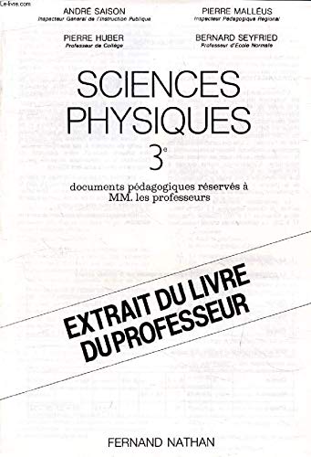Sciences physiques : classe de 3e