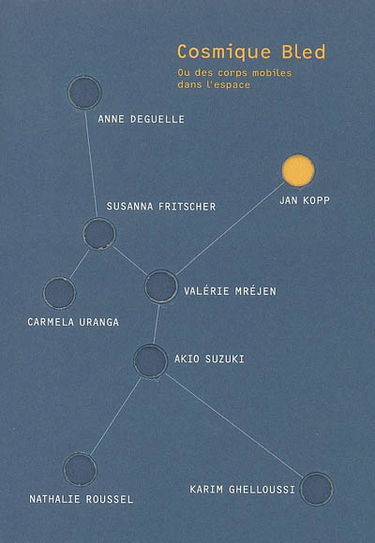 Cosmique bled ou Des corps mobiles dans l'espace : Anne Deguelle, Jan Kopp, Susanna Fritscher, Valérie Mréjen, Carmela Uranga, Akio Suzuki, Nathalie Roussel, Karim Ghelloussi
