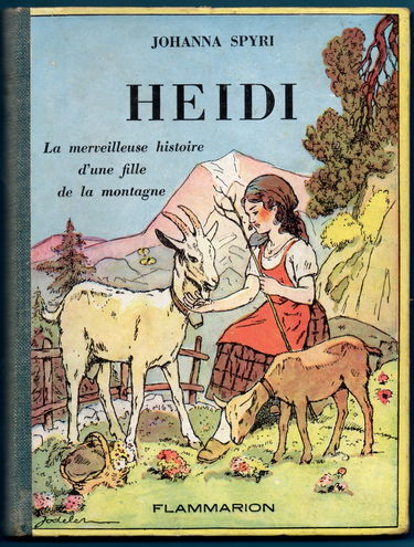 Heidi. La merveilleuse histoire d'une fille de la montagne. Traduction nouvelle. Illustrations de Jodelet. 1950. Cartonnage de l'éditeur, légèrement défraîchi. 169 pages. (Littérature enfantine)