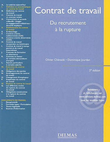 Contrat de travail : du recrutement à la rupture